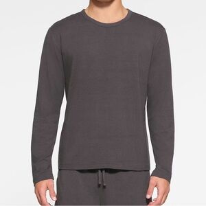 SKIMS Jersey Lounge Long Sleeve T-Shirt Men's Size L Ash NWT